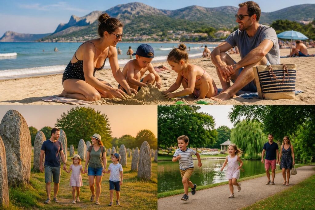 découvrez nos 3 mini-guides pour des sorties en famille réussies dans l'hérault, le morbihan et l'ille-et-vilaine, avec des activités adaptées à tous les âges.
