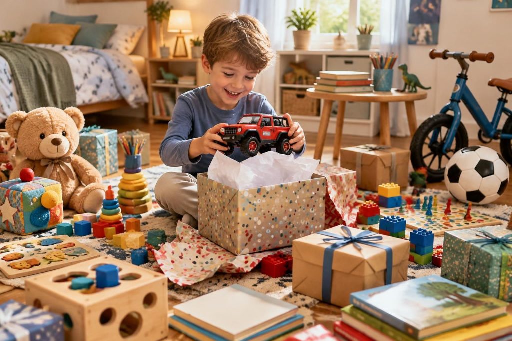 découvrez des idées de cadeaux pour garçon de 1 à 7 ans, adaptées à chaque âge et à tous les budgets : jouets, jeux et surprises originales.